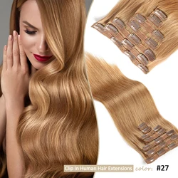 Clip In Hair Extensions Real Human Hair Invisible Brazilian Virgin Hair Natural Straight Seamless Clip In Human Hair Extensions