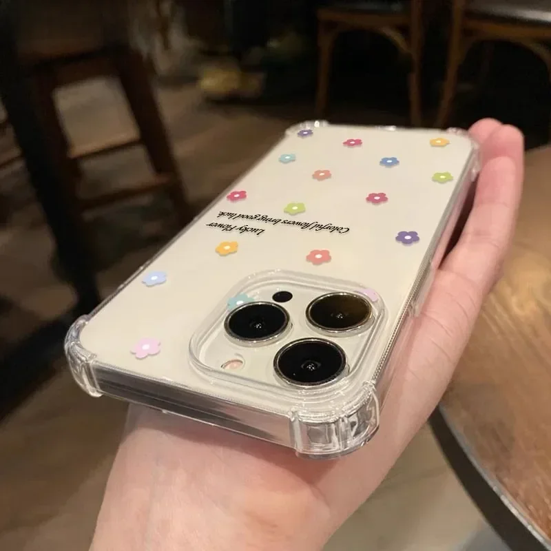 Etui na telefon Motorola Edge 50 40 30 Neo Pro Ultra Fusion Plus 2023 S Koreański styl Śliczne kwiaty Wstrząsoodporny przezroczysty miękki pokrowiec — zdjęcie 2