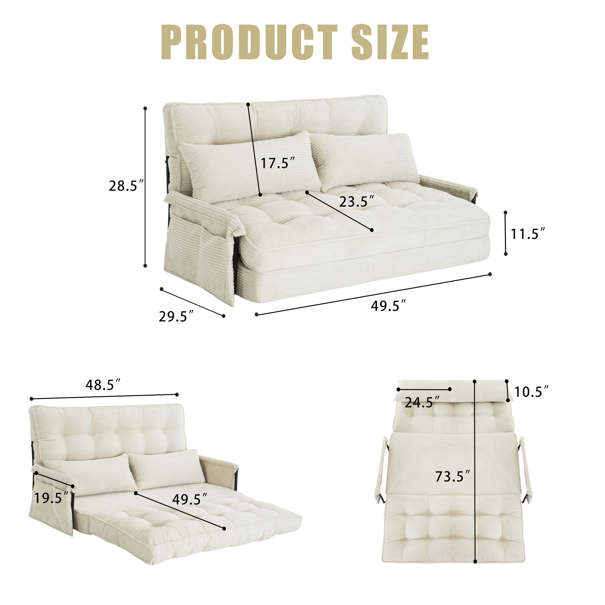 Thumbnail 3 - #5 New Convertible Sofa Beds Arrivals