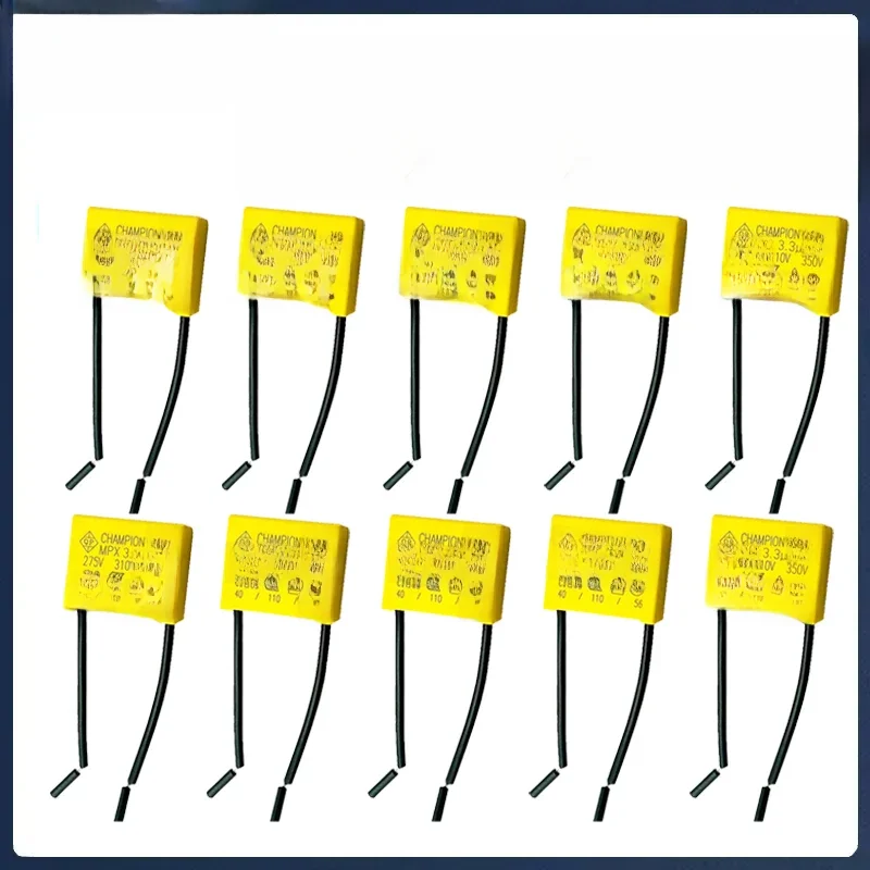 condensateur 3.3UF 275VAC condensateur de sécurité flash anti-lumière. Convient aux interrupteurs tactiles intelligents sans ventilateurs électriques neutres, etc.