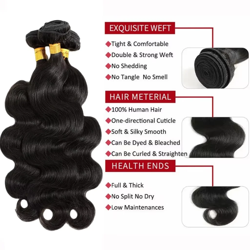 الجسم موجة الشعر البشري 1 3 حزمة البرازيلي عذراء حزمة الطبيعية الأسود نسج حزم شعر مستعار بشري حزمة الشعر البشري الحقيقي