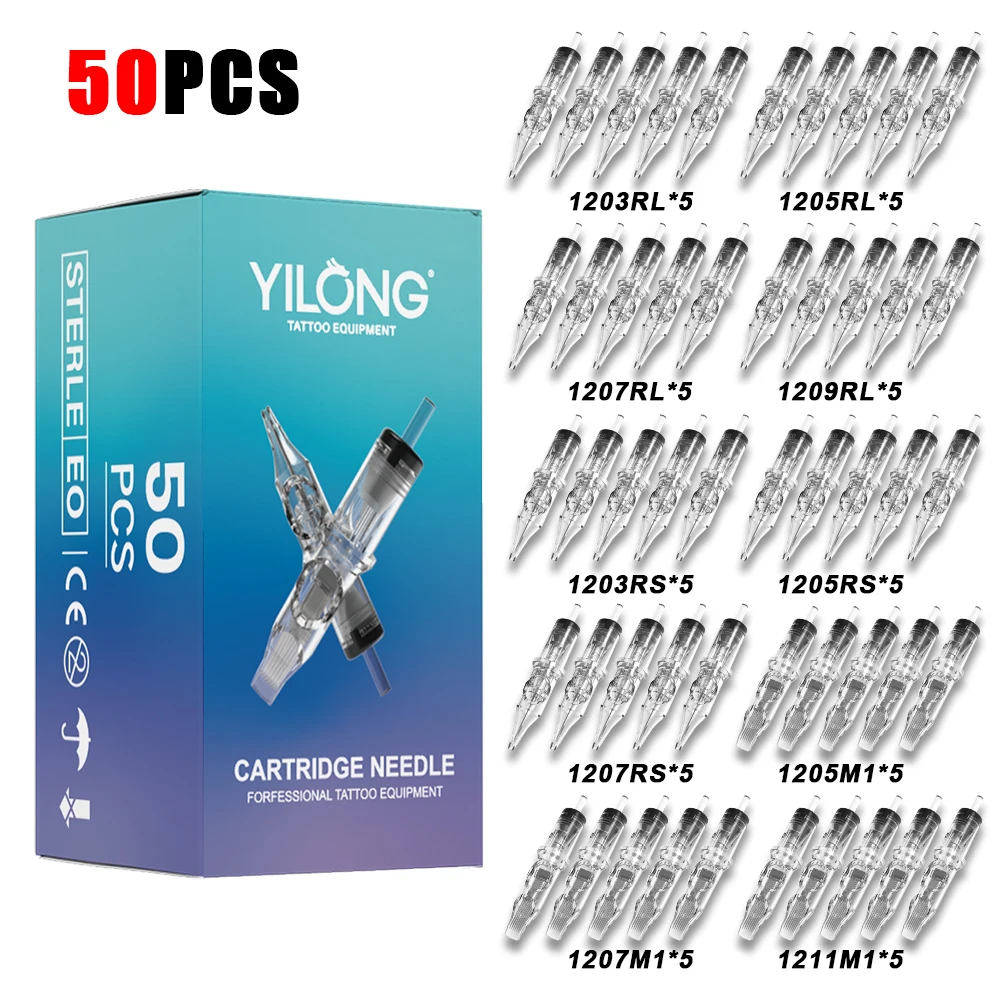 50/20PCS MIX Tattoo Patrone Nadeln Einzel Paket Einweg Sterile Transparente Tattoo Nadeln für Tattoo Stift Maschine – Detail 21