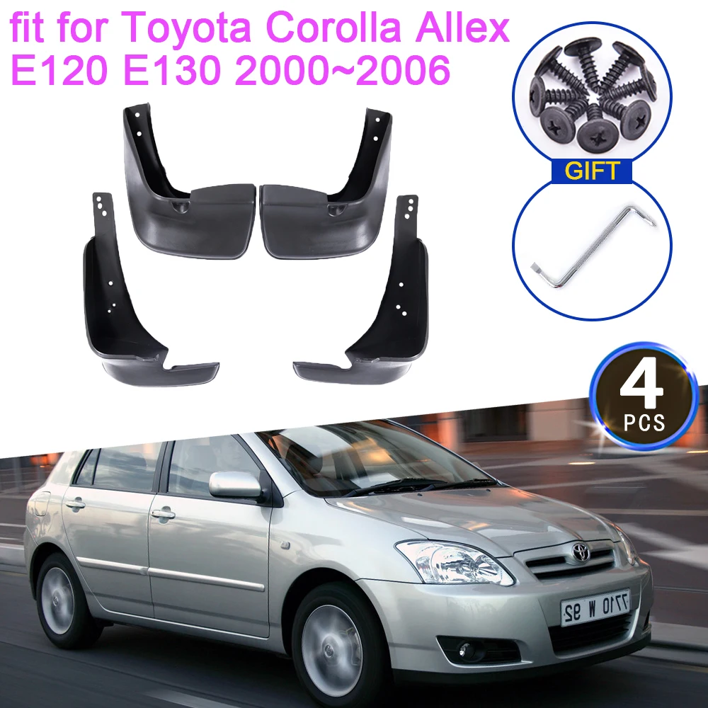 Mudguards for Toyota Corolla E120 E130 2000~2006 120 130 Accessories 2001 2002 2003 2004 2005 Allex MudFlaps Splash Guards Rear