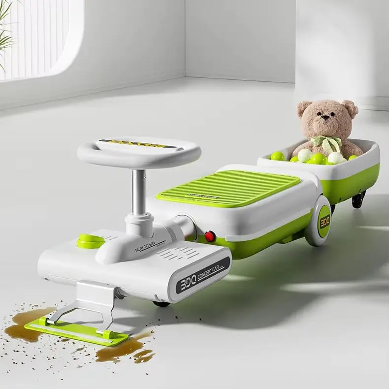 Electric Floor Scrubber, Fully Automatic Multifunctional, Children's Go Kart, Four-wheel, Children's Toy Bike, Drift Bike
