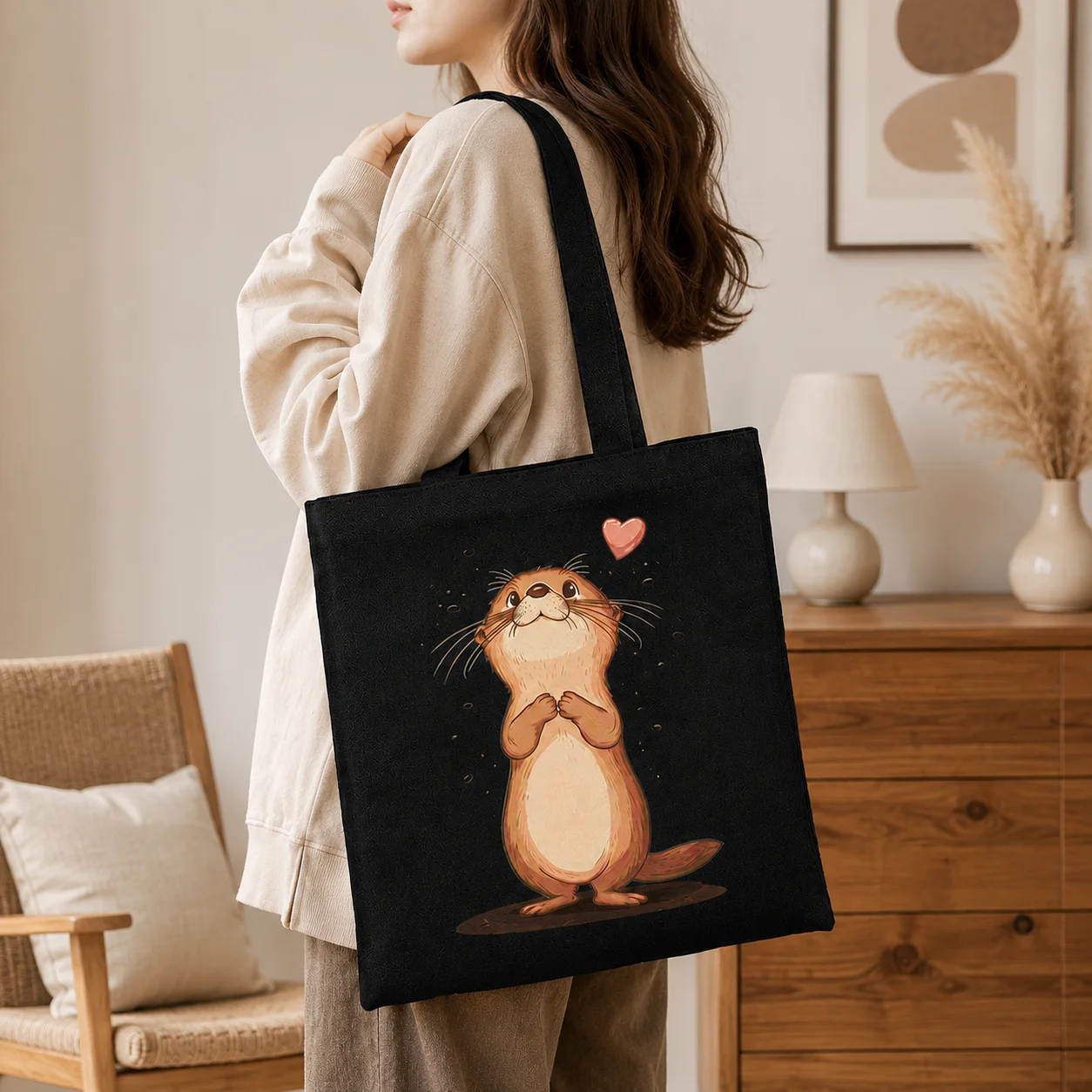 Supports Personalized Customization, Allowing You to Print Photos, Illustrations, Pet Designs, Names, and Other Content to Create Your Own Unique Canvas Bag