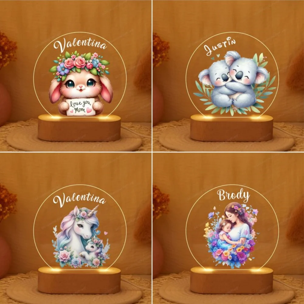 

Cute Mother's Day Koala Night Lamp Mother's Day Kids Name Night Light