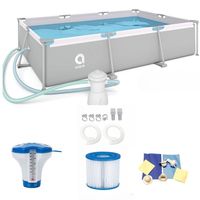 STELY POOL RECTANGULAR GARDEN SET 16-in-1 PUMP + COVER GRATIS 300x207x65 - Model 2025