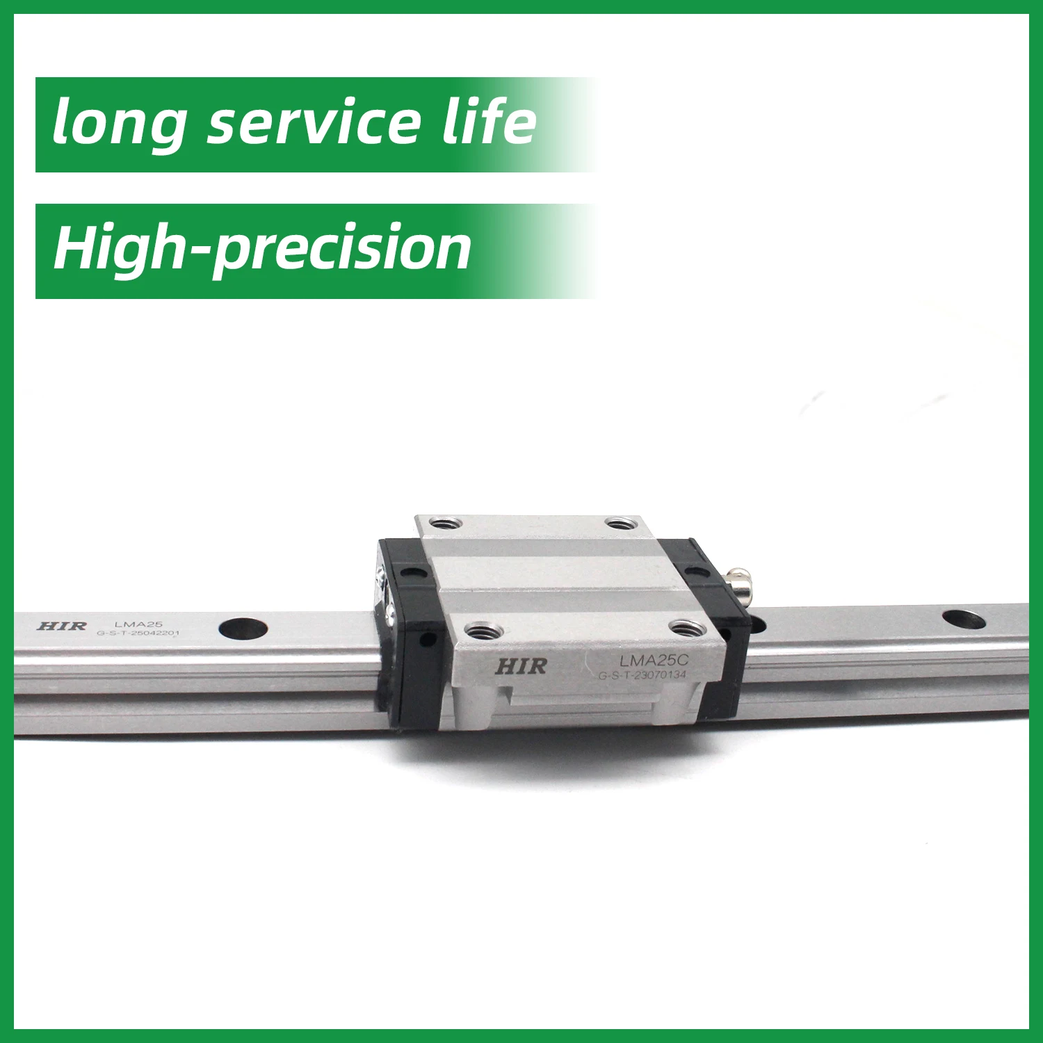 HIR CNC محمل خطي LMA 25 LMA25 LMA25C LMA25C1UU LMA25C1SS عمر خدمة طويل قدرة تحميل عالية تحمل عربة فولاذية #2