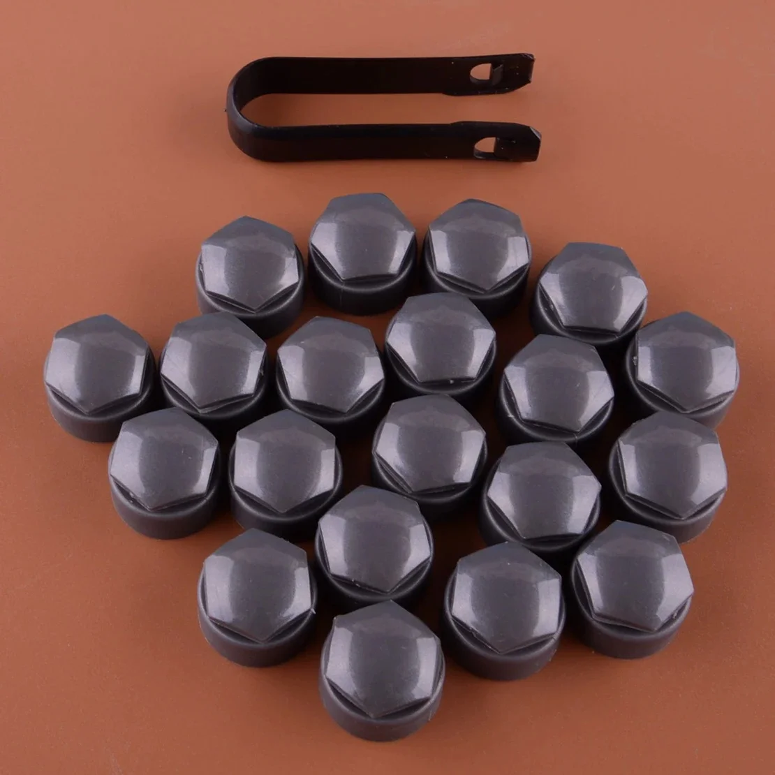 20Pcs 25mm Pneu de Roue Boulon Écrou Casquettes Couvre avec 1 Outil de Suppression pour Audi A4 A5 S5 A6 S6 A7 A8 S8 RS6 RS4 Q3 Q5 TT A1