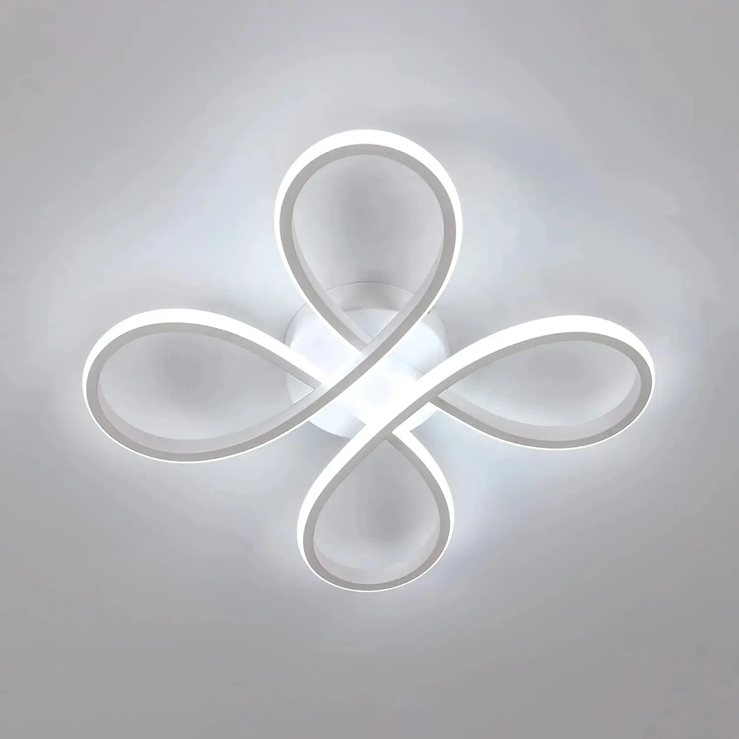 Modern Design LED Ceiling Light 30W Creative Flower Shape Ceiling Lamp for Living Room, Bedroom, Dining Room, White light