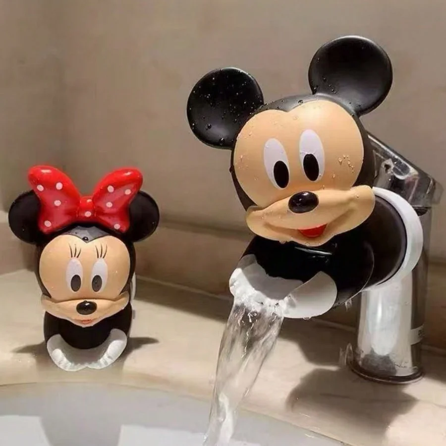 Extensor de grifo de silicona con diseño de Mickey y Minnie, herramienta de extensión de grifo, ayuda para lavarse las manos, buen regalo, 1 unidad