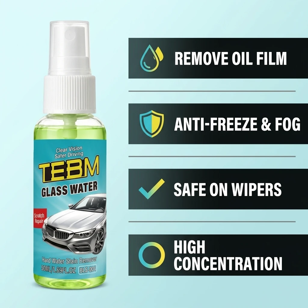 Car Glass Anti-rain Water Spray Repellent Nano Coating Hydrophobic Waterproof Agent Oil Film Removing Auto Glass Film Agent