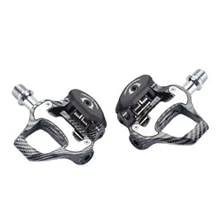 Carbon Clip Pedals Road Bike Clipless Pedals Plain Pattern With Sealed Bearings For KEOS Systems Locking Pedals
