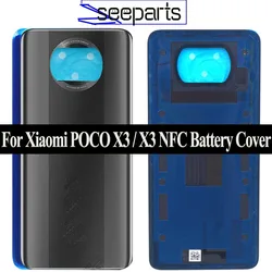 Back Cover  For Xiaomi Poco X3 NFC Battery Cover Back Glass Panel Rear Housing Case For Xiaomi Poco X3 Battery Cover