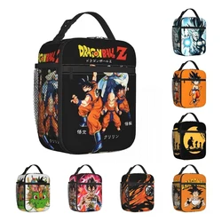 Vintage Dragon Ball Z Insulated Lunch Bags Thermal Bag  Lunch Container Goku Kakarot Manga Large Tote Lunch Box Food Storage Bag