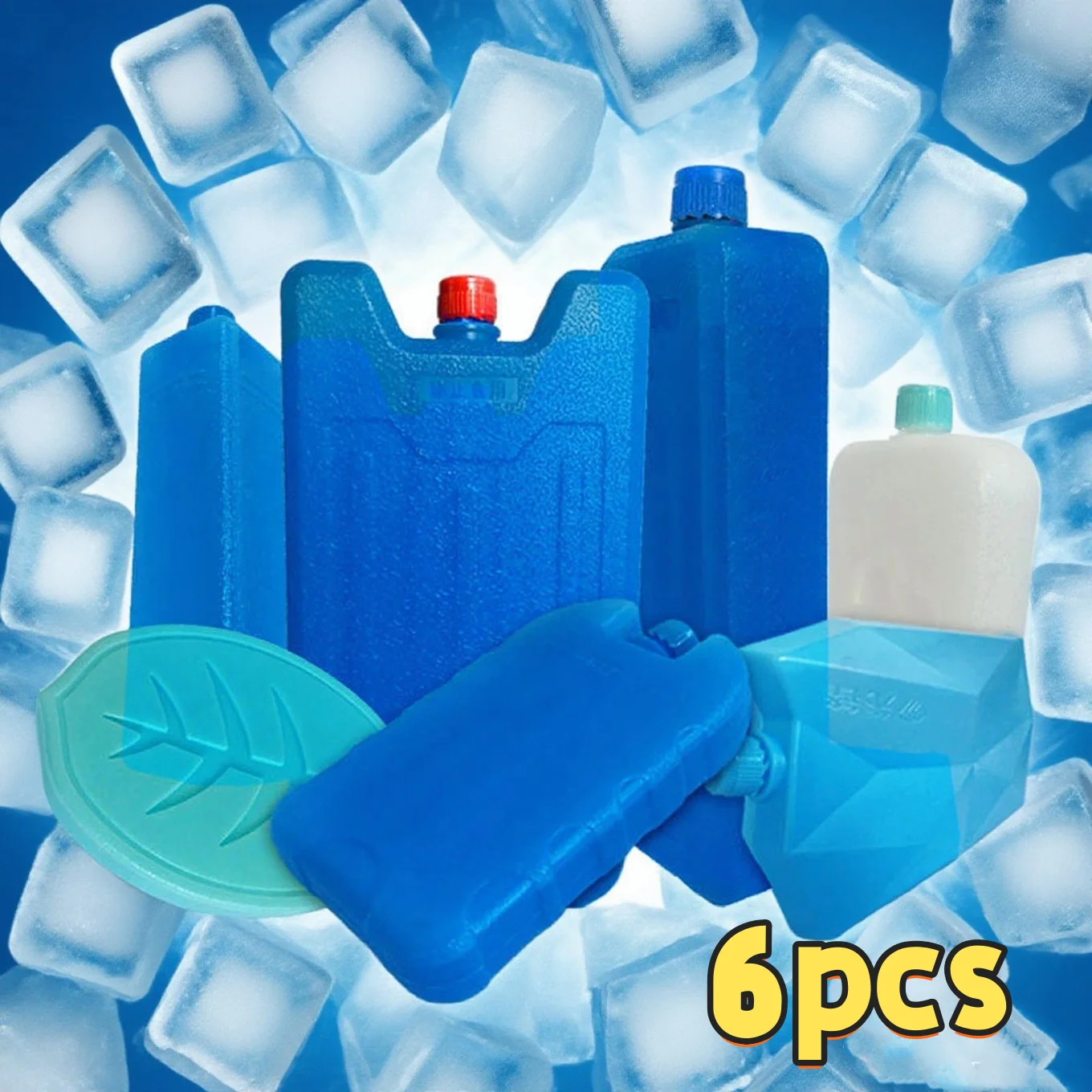 Ice Crystal Boxes Freezer Blocks Reusable Gel Freezer Pack Refrigerator Ice Block Crystal Box for Air Conditioning Family Travel