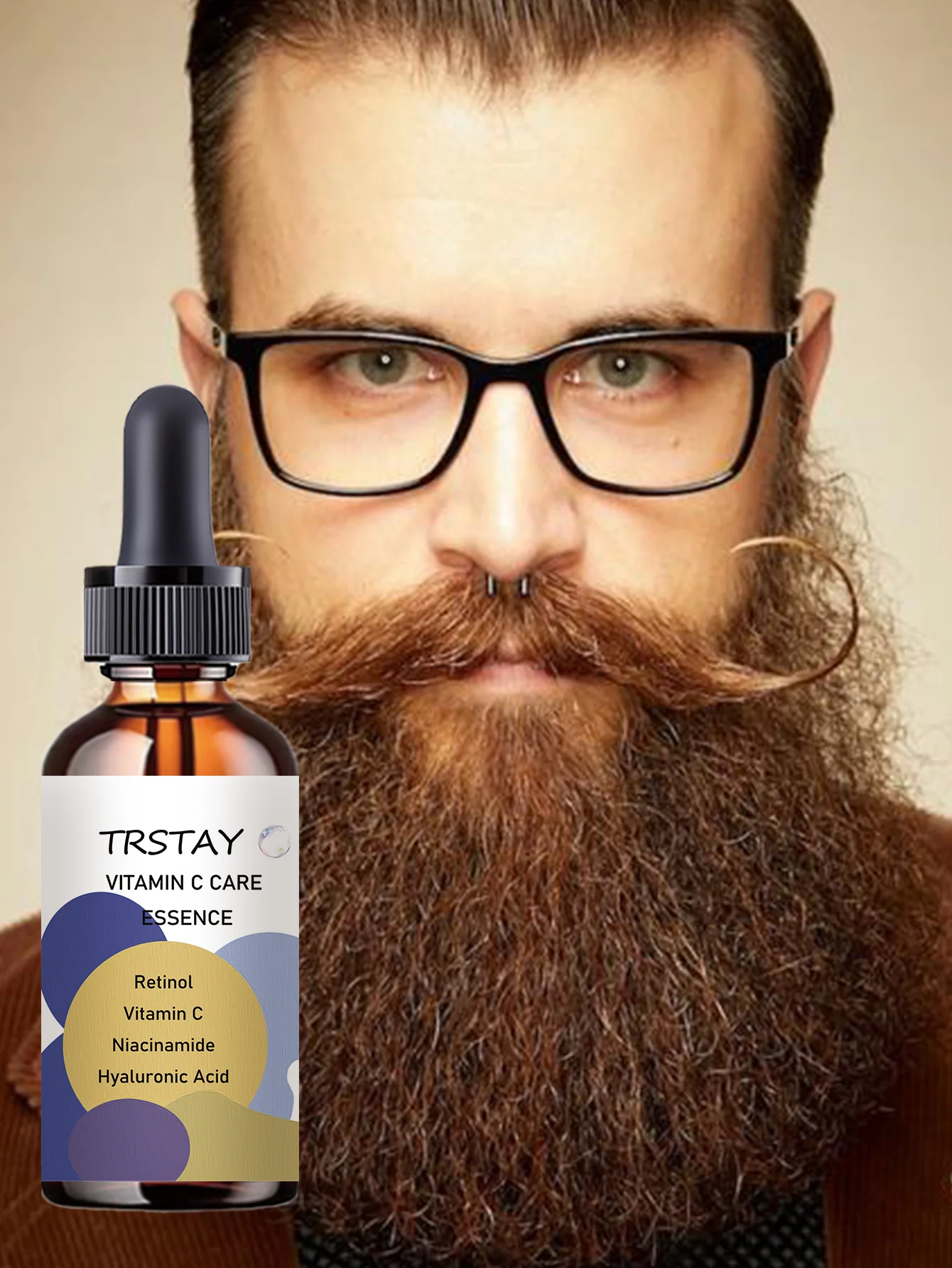Thick beard smooth essential oil nourishing repairing enhance mature charm gentlemanly texture for men beard care mustache oil g - Image 6