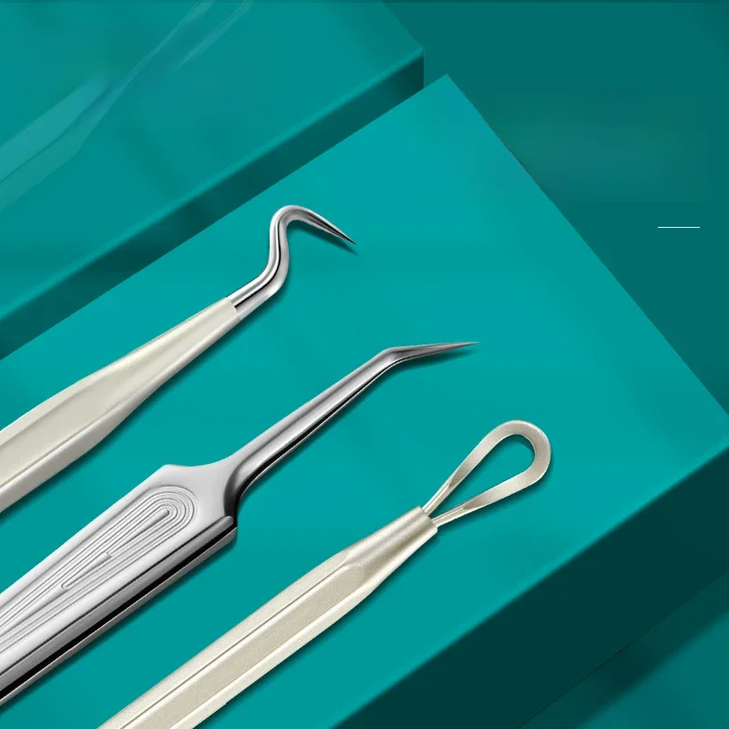 MR.GREEN – aiguilles dissolvant d'acné, élimination des points noirs, ensemble d'extracteur de boutons et de comédons, éclats, soins de la peau du visage, nettoyant, outils d'élimination