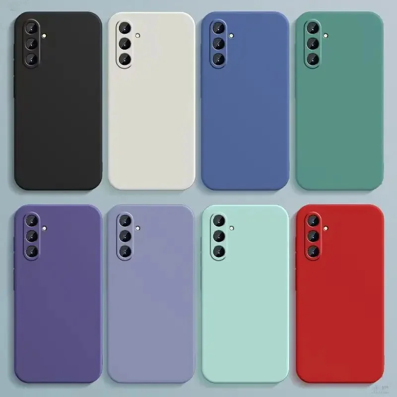 Quadratische Flüssigsilikonhülle für Samsung Galaxy A14 A24 A34 A54 A16 A06 A26 A36 A56 A05 A05S A15 A25 A35 A55 A04 A04E A04s Abdeckung