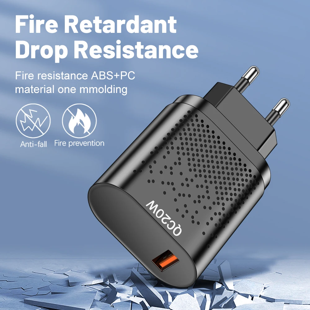 شاحن USB محمول لوحي ، دعم الشحن السريع لهاتف آيفون 15 و 14 و 13 و 12 و 11 برو ماكس و 8 بلس و شاومي و أوبو و و 20 واط #5