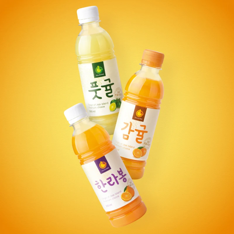 제주 올레원 한라봉, 감귤, 풋귤 착즙주스 300ml 6개~12개