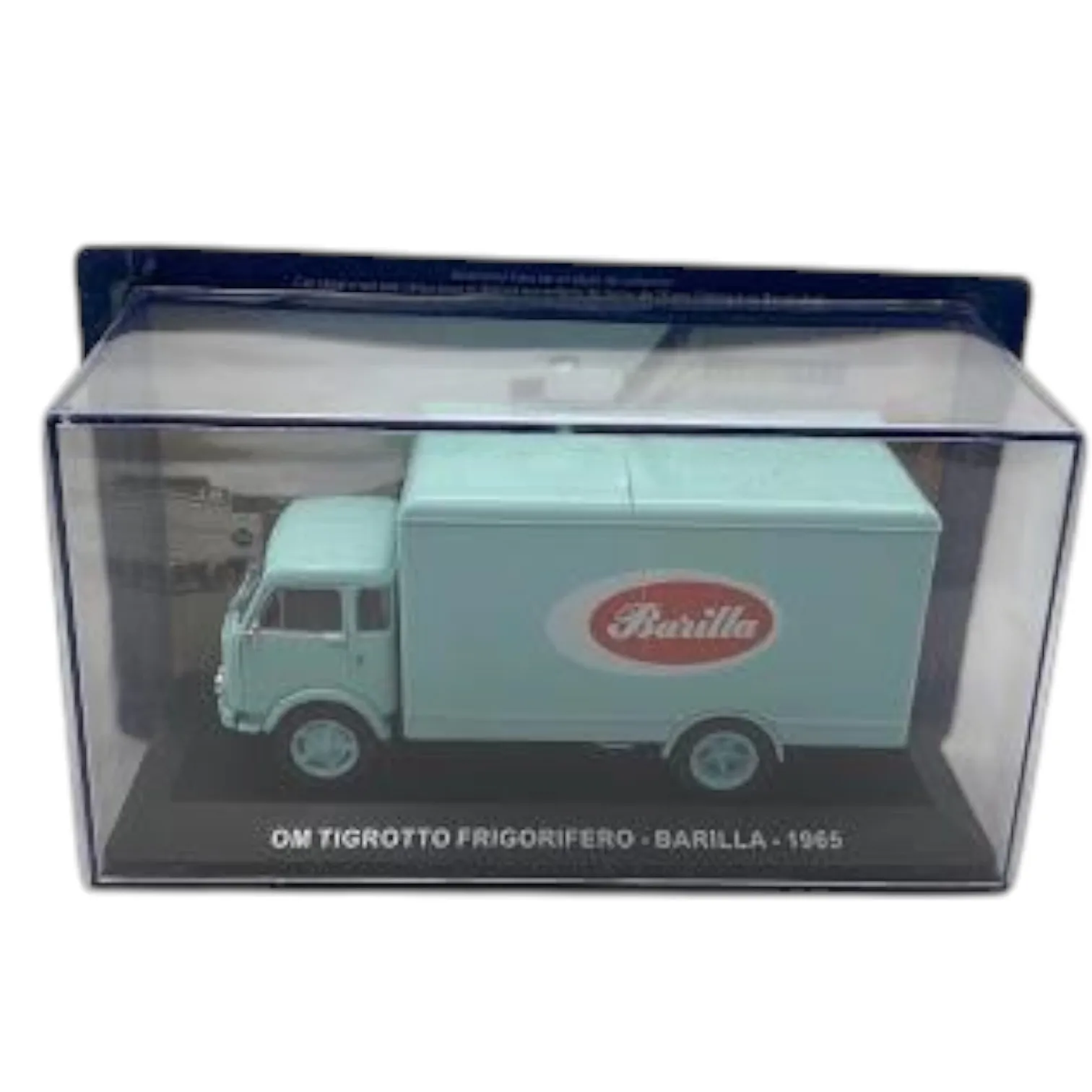Altaya, Tigrotto Frigorifero Publicité blanquée blé 1965, échelle 1:43, miniature moulée sous pression, collection vintage de véhicules publicitaires vintage italiens classiques, vitrine originale, modèle de base sérigraphiée et année