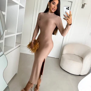 Long Basic Sexy Dress with Long Sleeve - Fashion Blogger Stylish Gringa Tendency 6 MAIN SALES Women's gringa dress - №5