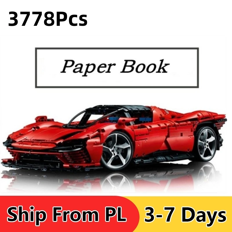 3778Pcs Daytonae SP3 Car Building Blocks Ferrariied SuperCar Model Bricks Compatible 42143 Toys for Kids Adult Birthday Gift