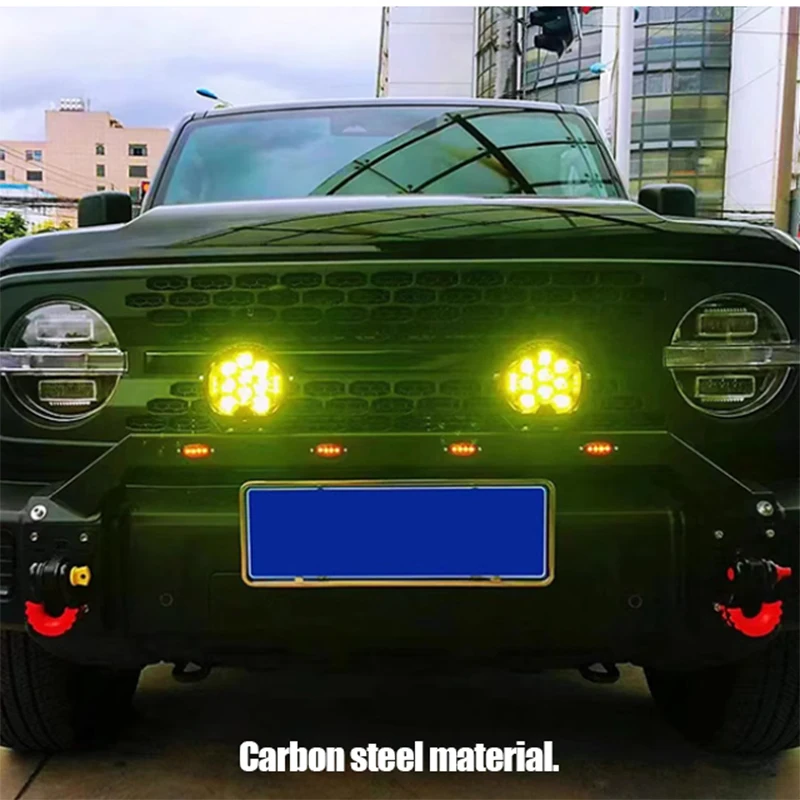 For GWM Tank 300 Front Bumper Off Road Accessories Steel Front Bumper Bull Bar With Small Yellow Lights Car Accessories