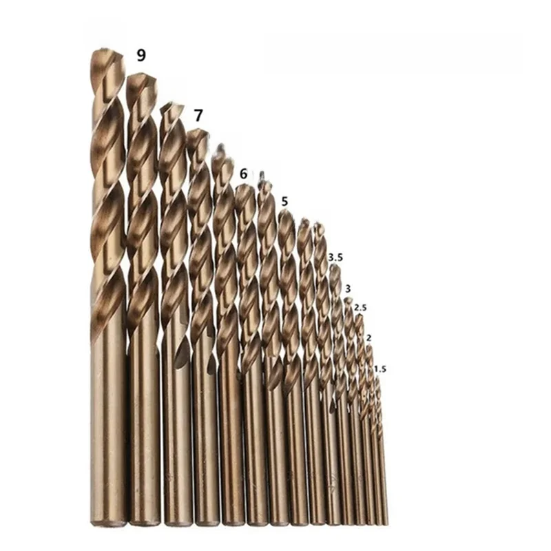 15 sztuk 1.5-10mm M35 kobalt stal szybkotnąca prosto Shank wiertła kręte metalowe obróbki drewna wiercenia ze stali nierdzewnej elektronarzędzia — zdjęcie 2