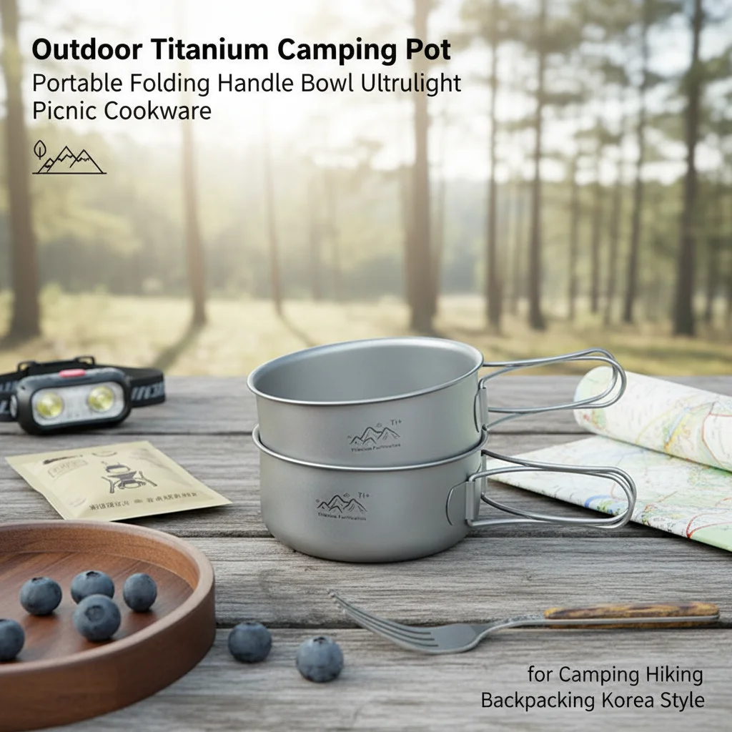 หม้อตั้งแคมป์ไทเทเนียมกลางแจ้ง - Outdoor Camping Korea บทวิจารณ์และราคา