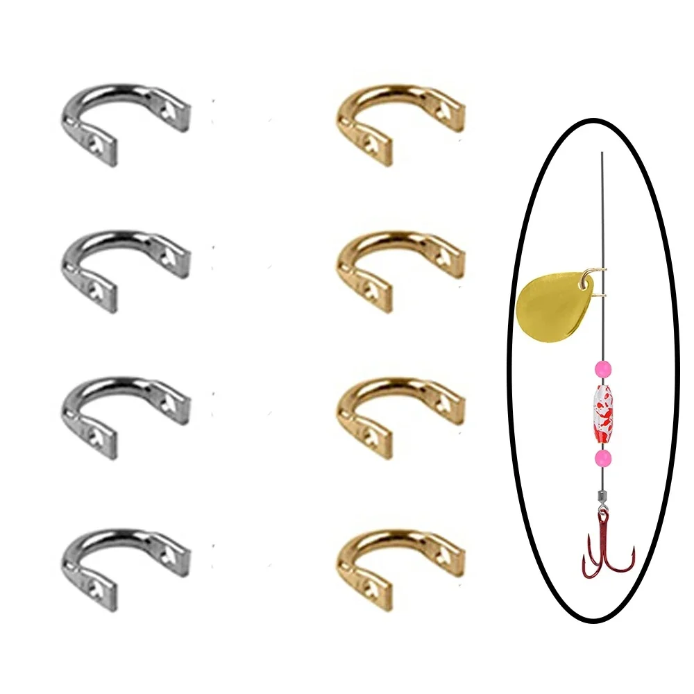 100 pièces chape de pêche facile à rotation Spinner chape cuillère de pêche Spinnerbait leurre accessoires bricolage fabrication de matériel de pêche