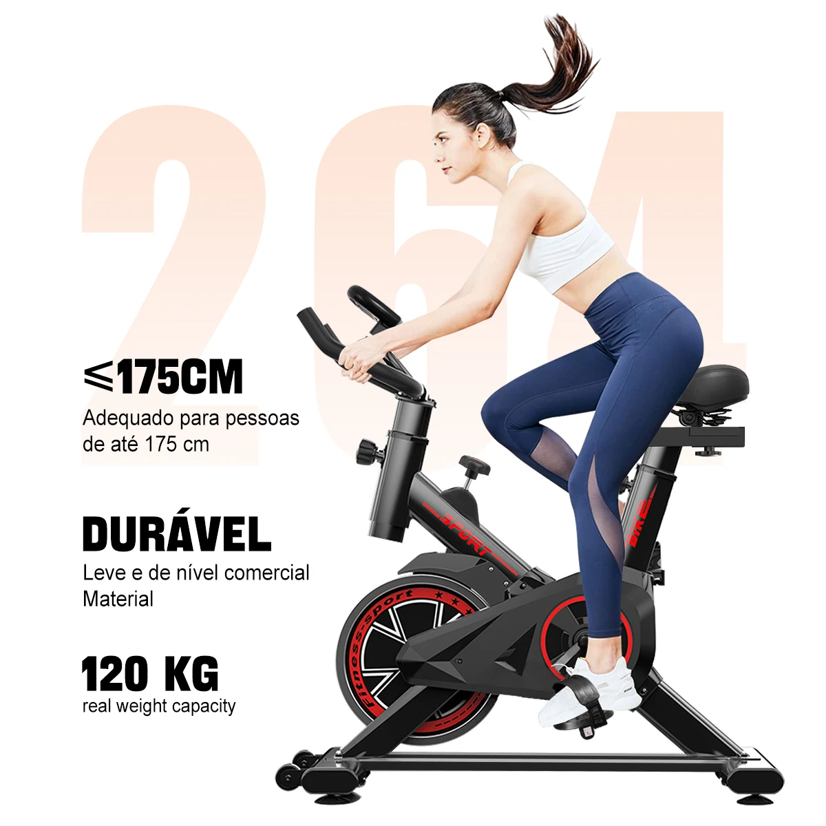 Internal Exercise Vertical Silent Ergometric Bicycle with