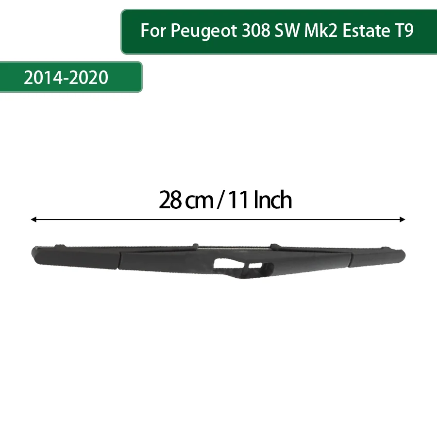 For Peugeot 308 SW Mk2 Estate T9 2014-2015-2019-2020 Rear Wiper Blade Arm Set Rear Window Windshield