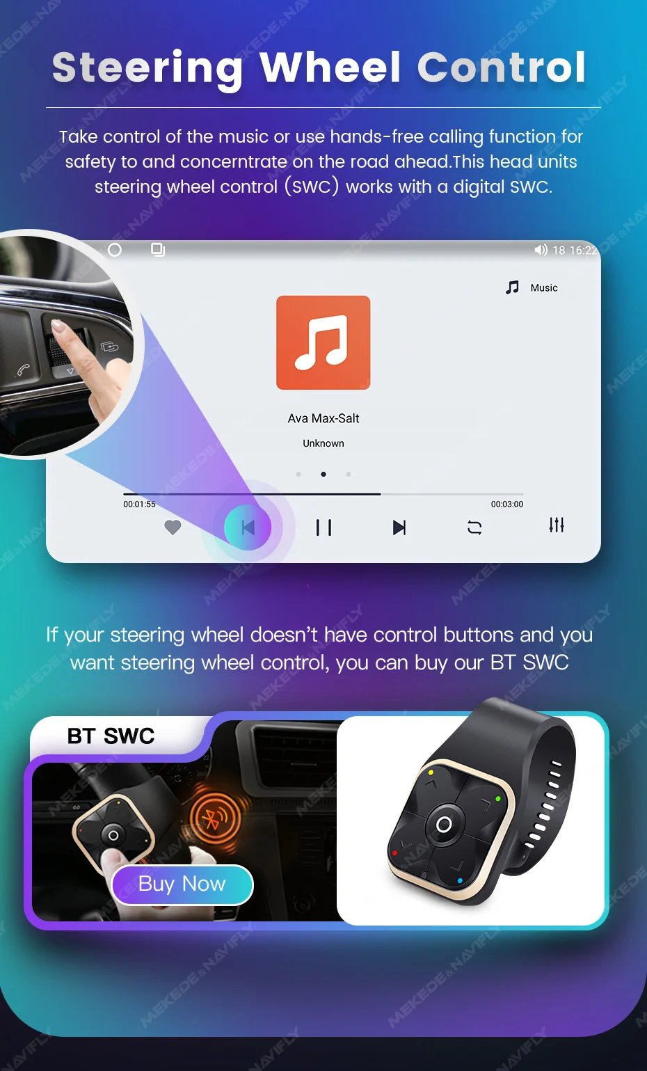 MEKEDE Autoradio mit CarPlay und Android Auto für Ford Focus, Fiesta, C-Max, Fusion, Kuga, Mondeo, Galaxy 2, Baujahr 2004–2007, DSP-Multimedia-Player. – Detail 26