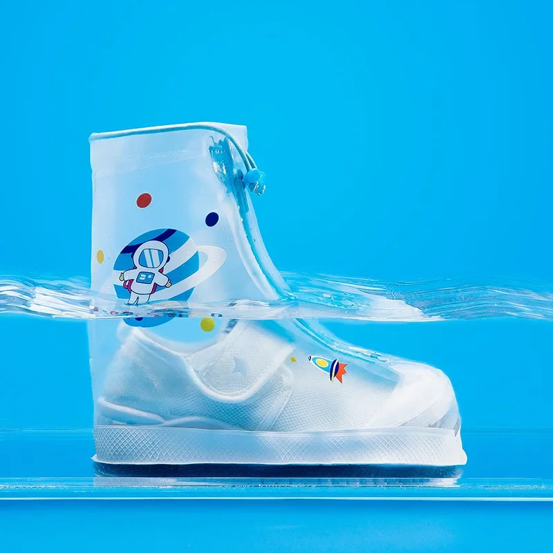Garçons filles chaussures couvre pour chaussures plates de pluie bottines couverture PVC réutilisable antidérapant couverture pour chaussures enfants chaussures imperméables