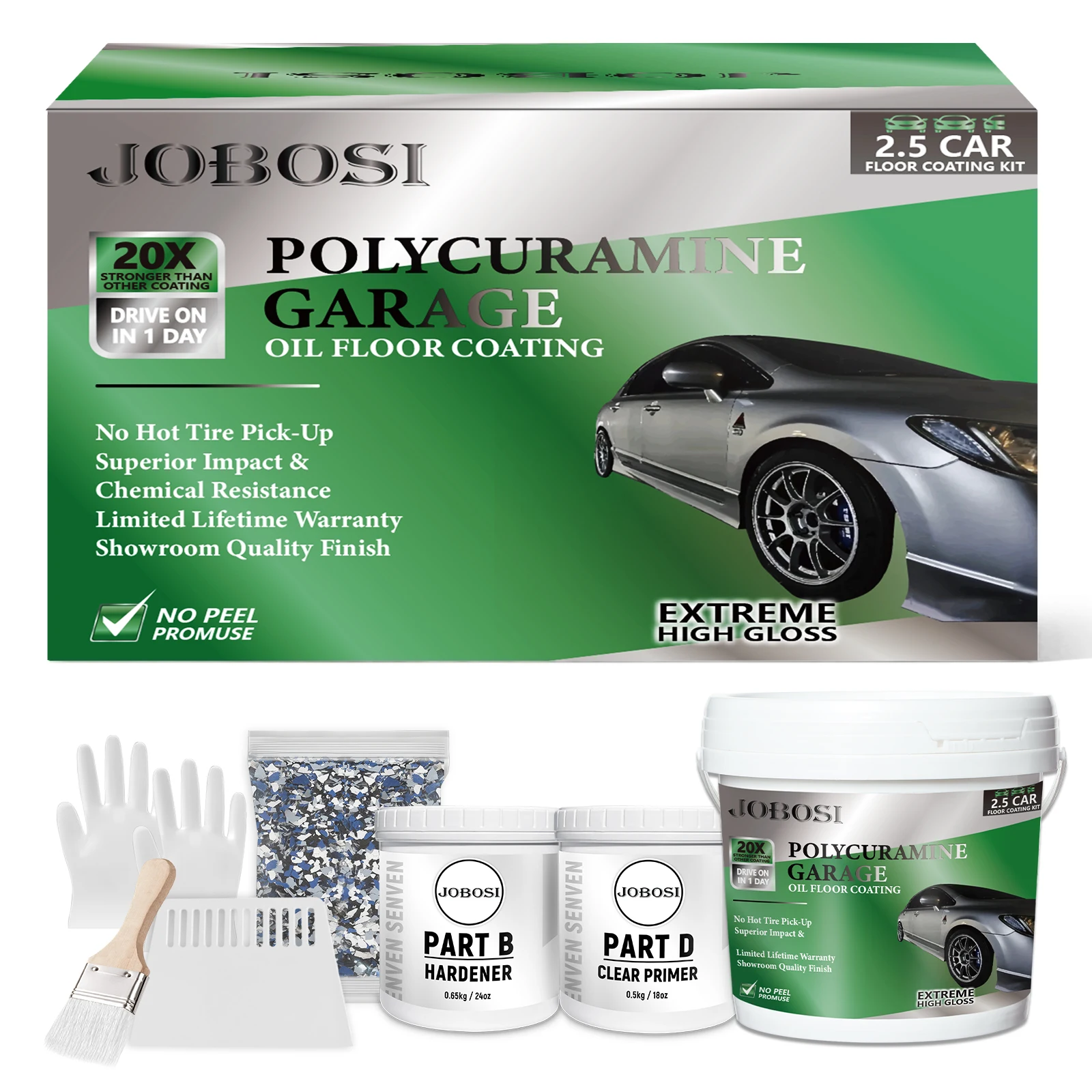 طلاء أرضية رملية من إيبوكسي، تسوية ذاتية - جالون 1.41 جالونًا، جراج ورشة عمل باللون الرمادي البحري مع مثبط الصدأ |   لمسة نهائية مزخرفة مضادة للانزلاق