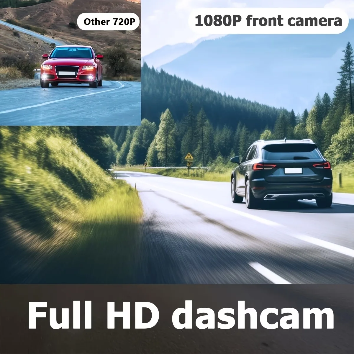 ETYMOOFOX Dual Dash Cam Front 1080P Inside 720P, 170° Wide Angle, Night Vision, 24H Parking Monitor, Loop Recording, G-Sensor