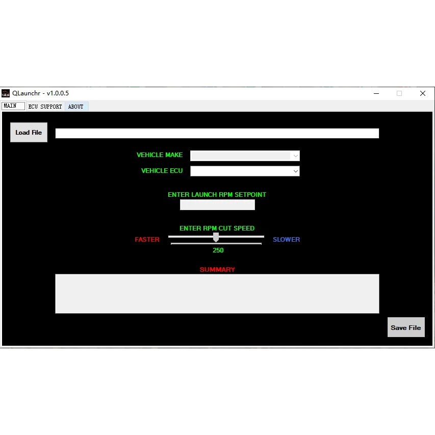 QLaunchr Launch Control Software For Patching Remap Files Change RPM Value For ECU ORI MOD Files Adjust Car Speed RPM Limite