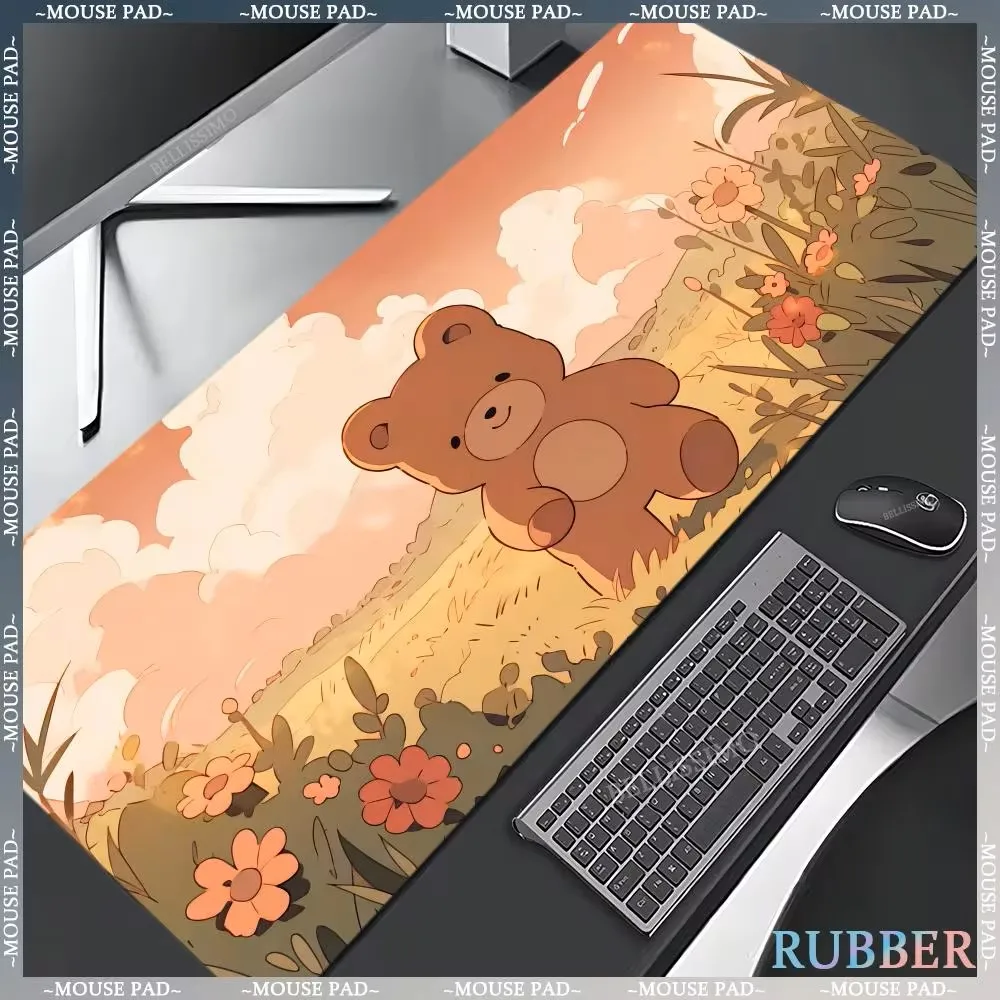 Extra Large Game Mouse Pad Lamb Illustration Non-slip Rubber Computer Pad Gamer Computer Office Keyboard Pad Lock Edge Desk mats