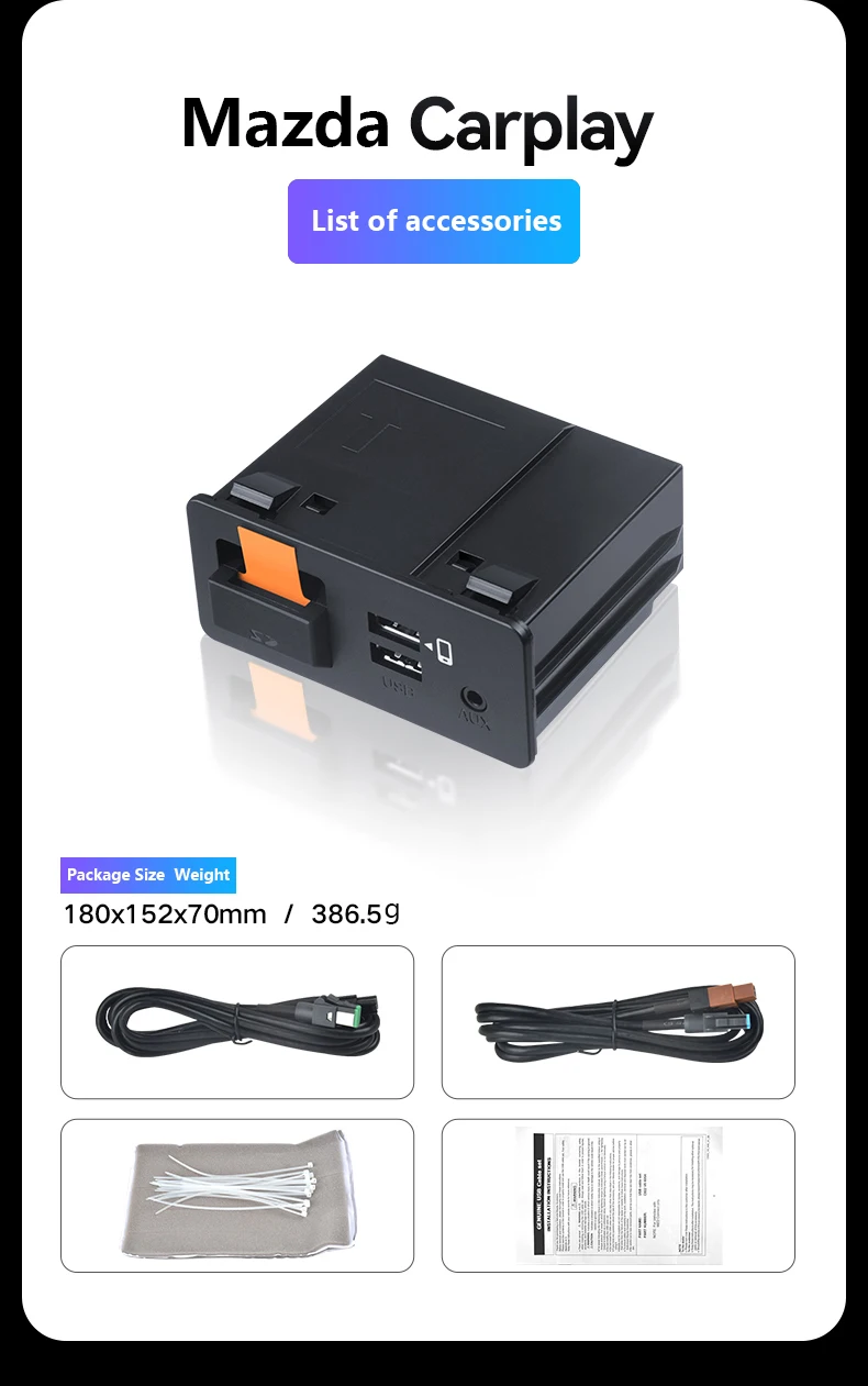 USB-адаптер P2 для Apple CarPlay и Android для Mazda 2 3 6 CX30 CX5 CX8 CX9 MX5 — фото товара