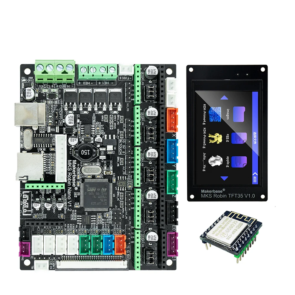 

Плата управления для 3D-принтера MKS STM32 MKS Robin Nano плата V1.2 Запчасти для 3D-принтера TFT экран с Wi-Fi для 3,5 дюймового сенсорного экрана