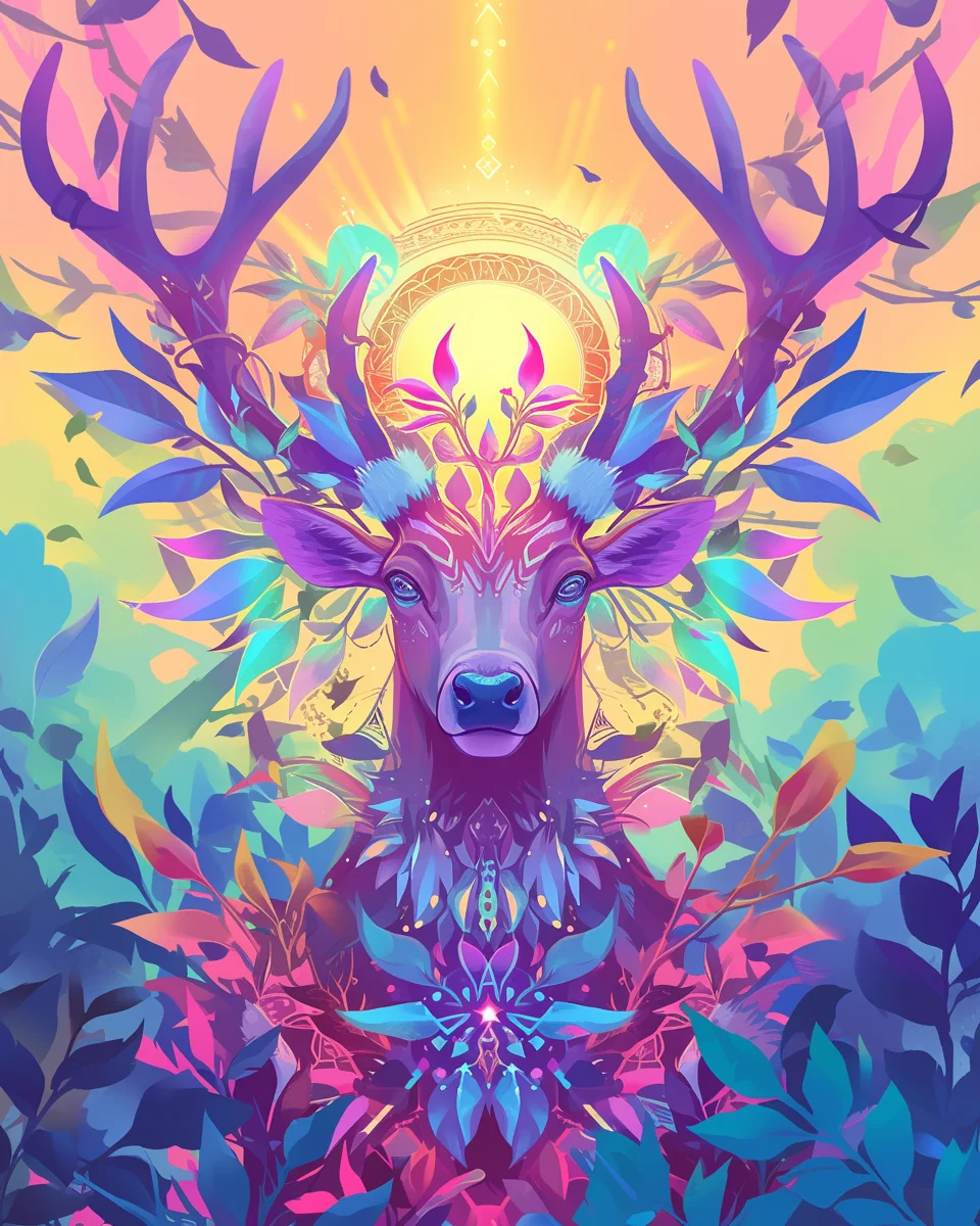 

Digital painting Colorful elk art culture digital oil painting DIY adult children gift wall home decoration digital art