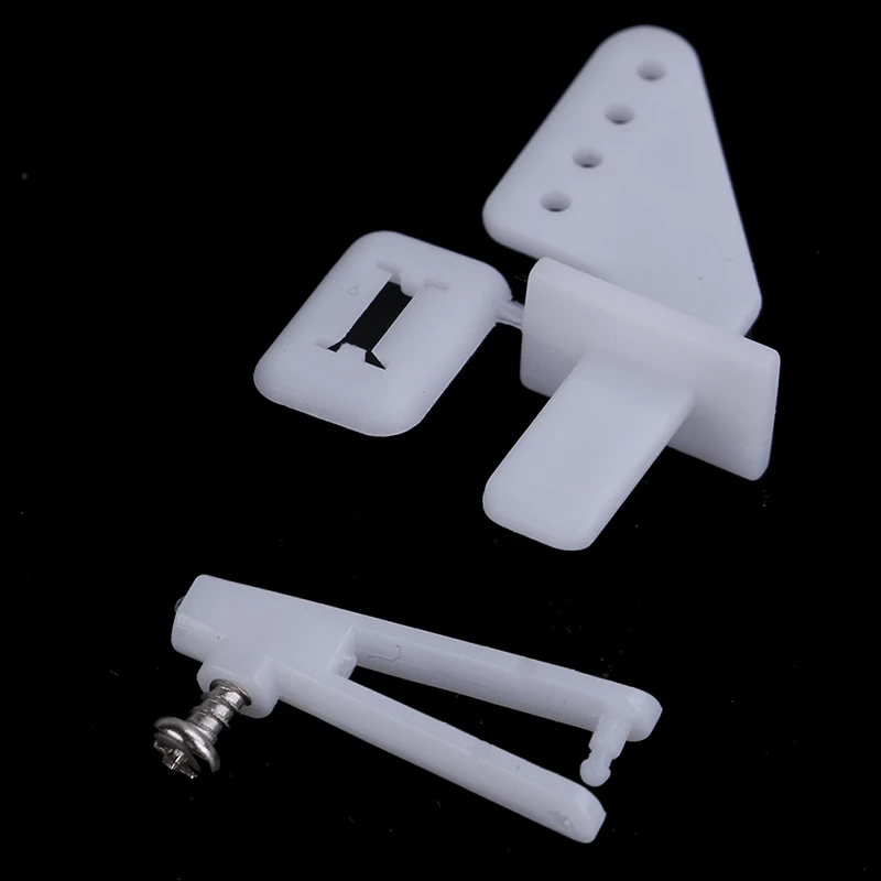 10 sets medium lock on nylon control horn and clevis 21mm set rudder Rudder angle+collet aircraft model adjuster
