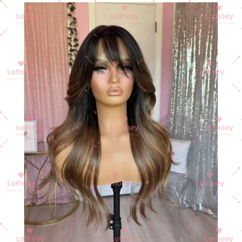 باروكة شعر بشري مموج بني، باروكة شعر بشري، باروكة أمامية من الدانتيل، شعر مستعار بقاعدة حريرية، شعر مستعار طبيعي، مريح ومسامي للنساء، يوميًا