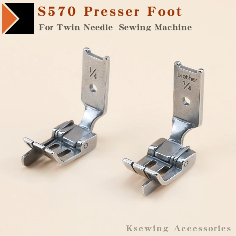 

S570 Presser Foot For JUKI 515 Brother 842 845 Twin Needle Sewing Machine Accessories Parts Brassiere High Quality