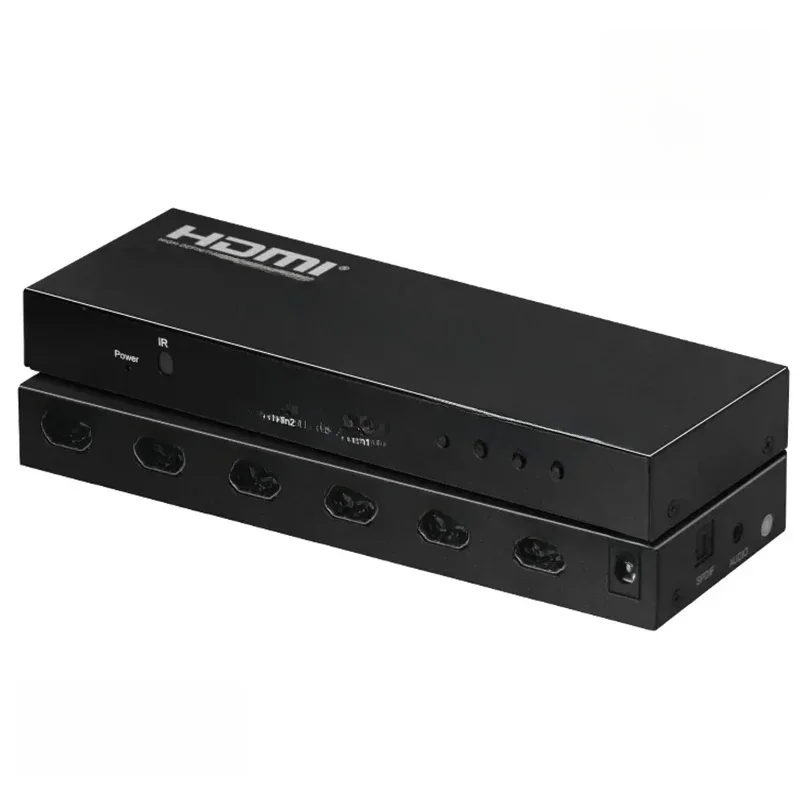 2x4 HDMI Matrix Switch 4x2 4K 60Hz Matrix HDMI2.0 Switch Splitter 2 in 4 out with Optical 3.5mm Audio Out with IR Remote HDCP2.2 — zdjęcie produktu 7