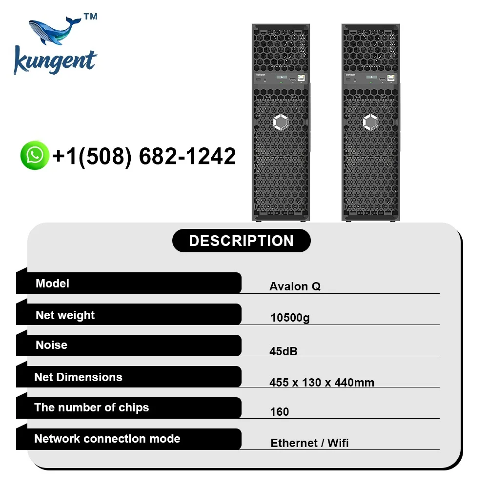Ready Stock Brand New Canaan Avalon Q 90T ALEO Miner 90Th s 1674W SHA-256 High Performance Asic Miner Home Quite Mining
