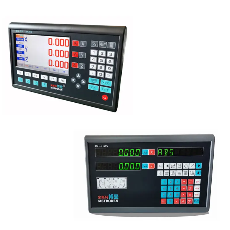 Imagem -03 - Máquina de Fresagem de Torno de Dois e Três Eixos Lcd Cnc Balança Linear Tela Digital Eletrônica Tamanho Óptico