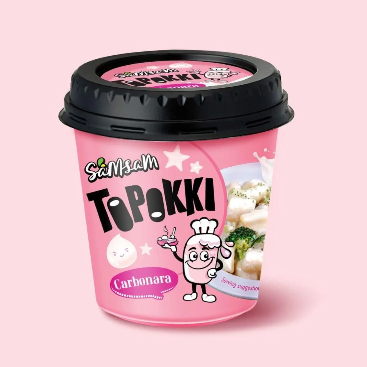 كعكة الأرز الكورية Toppokki ، سمسم ، حزمة من 6 أكواب